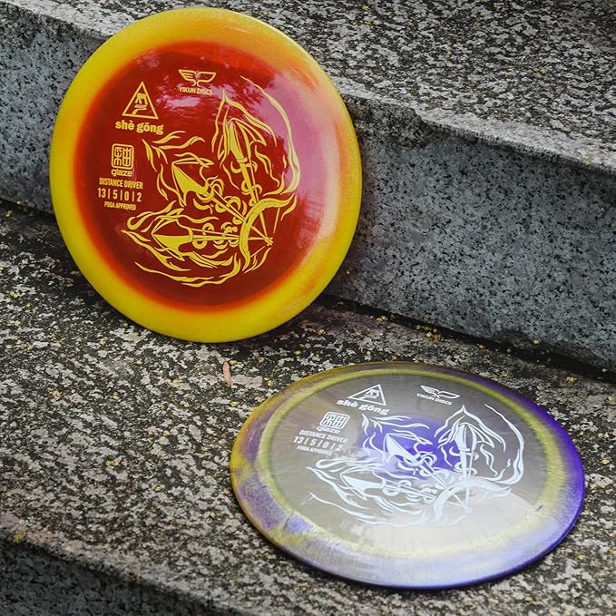 Yikun PDGA Approved Stable Distance Driver - 170-175g Professional Disc Golf Driver | Glow & Glaze Line Options | Perfect for Outdoor Games & Competition