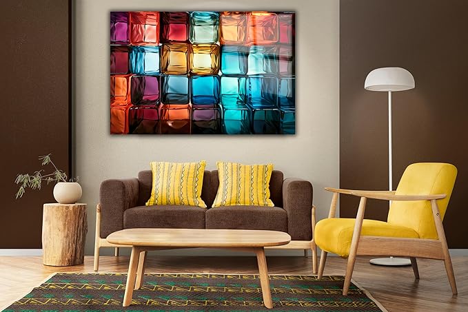 SpiritualHands Magical Light Play and Stunning Colors Tempered Glass Wall Art - Image 3