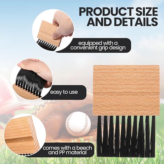 6 Pcs Baseball/Softball Umpire Accessories Set Including Umpire Shirt Hat Indicator Brush Ball Bag for Men Referee