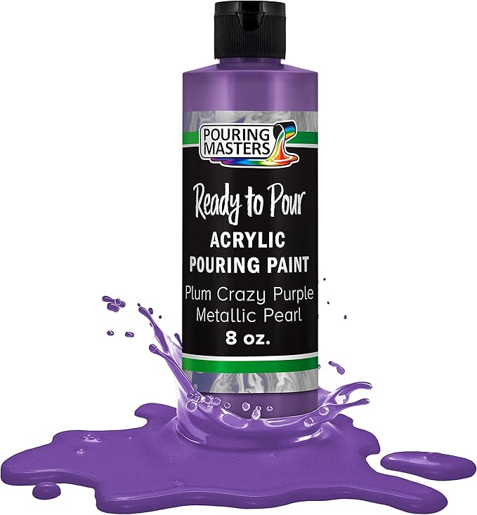 Pouring Masters Plum Crazy Purple Metallic Pearl Ready to Pour Acrylic Pouring by USArtSupply