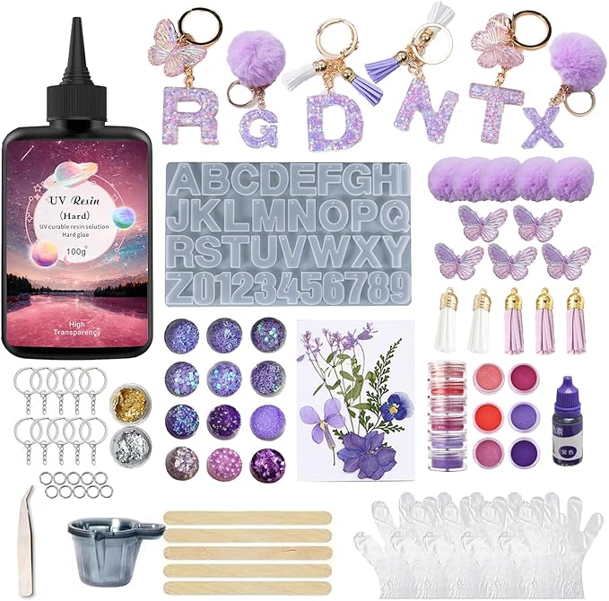 YV-cozx UV Resin Jewelry Making Kit, Crystal Clear Resin by YV-cozx