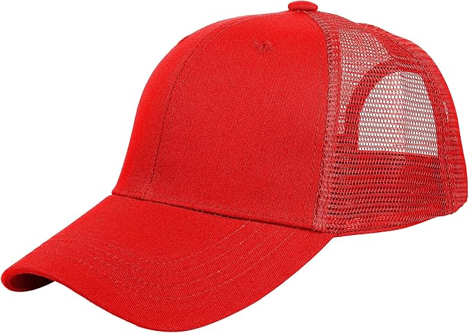 Falari Trucker Hat Baseball Cap Structured Plain Design 6 Panel, Adjustable Size