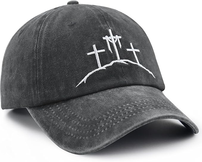 Crosses GiftsHat for Women Men, Adjustable Embroidered Religious Baseball Cap