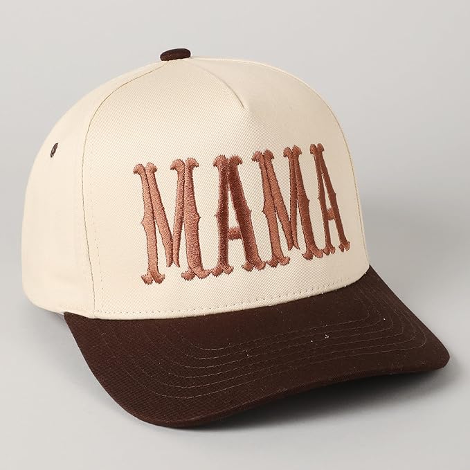 MIRMARU Two-Tone Vintage Canvas Trucker Hats for Men & Women, Adjustable Size Baseball Caps with Trendy Embroidered Design