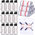 Reallnaive 24 Pcs Sports Water Bottle Cooling Towel Set Include 12 Reusable Sports Squeeze Water Bottle 12 Ice Towel Breathable 40"x12" Cooling Towels for Soccer Team Gift (Baseball)