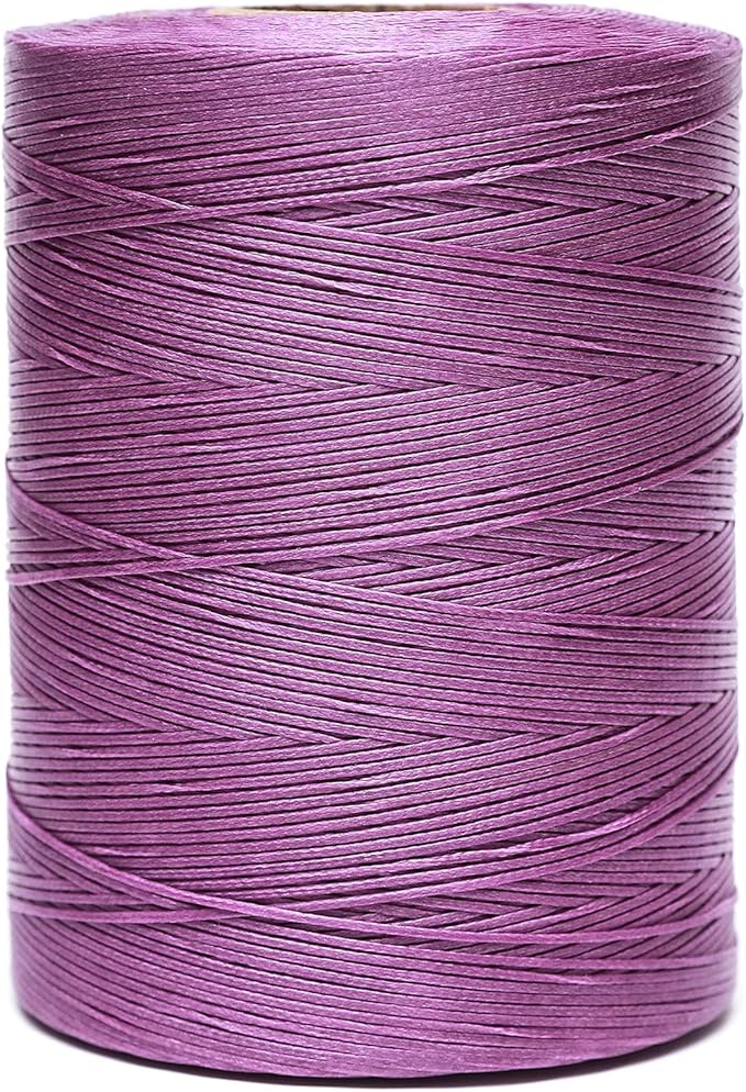 Waxed Thread, 852Yards 150D 0.8mm Flat Polyester Wax Thread by EXKALAFUL