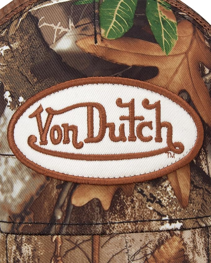 Von Dutch Men & Women’s Baseball Cap - Adjustable Snapback Canvas Hat with Curved Brim Structured Logo Patch Vintage Style