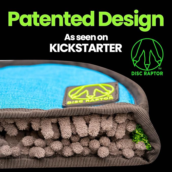 The Original Disc Golf Cleaning Tool with Microfiber & Turf | Flying Disc Golf Towel Accessories & Equipment | Patented Design (Ruby-Gray)