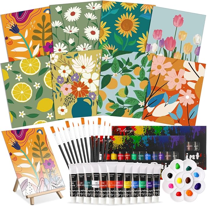 Cholemy 36 Pcs Paint and Sip Kit by Cholemy