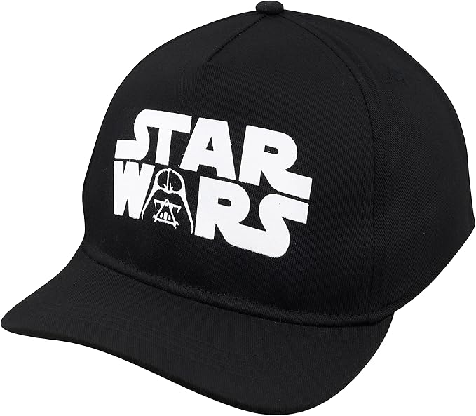 Star Wars Classic Embroidered Logo Flatbrim Baseball Cap Hat, Boys Youth