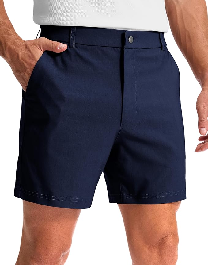 G Gradual Men's Golf Dress Shorts 5"/ 7"/ 9" Stretch Casual Work Flat Front Shorts for Men with 3 Pockets Quick Dry