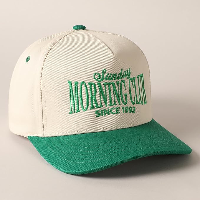MIRMARU Two-Tone Vintage Canvas Trucker Hats for Men & Women, Adjustable Size Baseball Caps with Trendy Embroidered Design