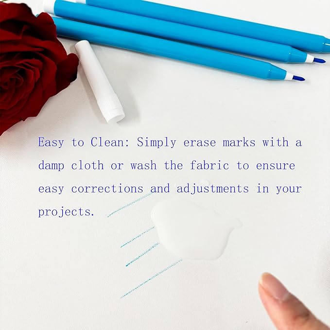 10 PCS Blue Washable Fabric Markers - Image 5