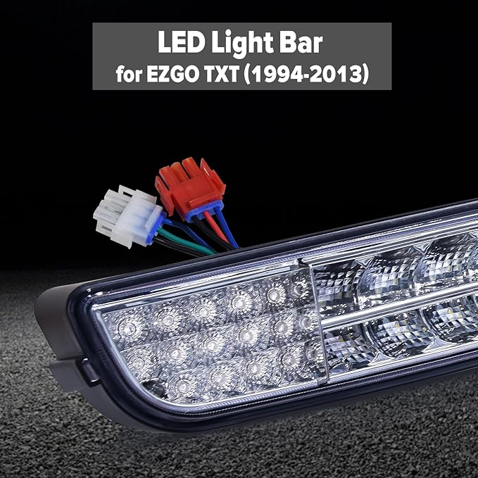 LED Headlight Light Bar for EZGO TXT Golf Cart (1996-2013, Gas & Electric) – 12V Replacement Headlights Light Kit, Plug-and-Play Installation