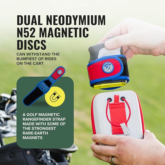 Stripebird 2.0 Slim Golf Rangefinder Magnetic Strap - Form Fitting, No Buckle, Range Finder