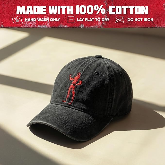 Marvel Deadpool Adjustable Baseball Hat with Curved Brim