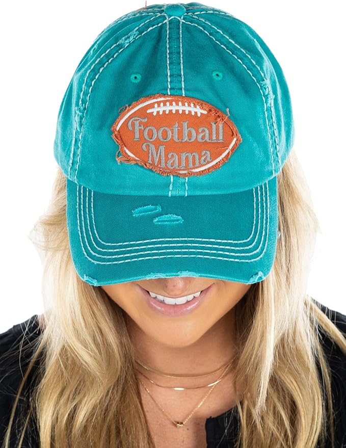 Funky Junque Distressed Vintage Baseball Cap - Embroidered Patch Women's Hat - Holiday, Lifestyle & Patriotic Designs