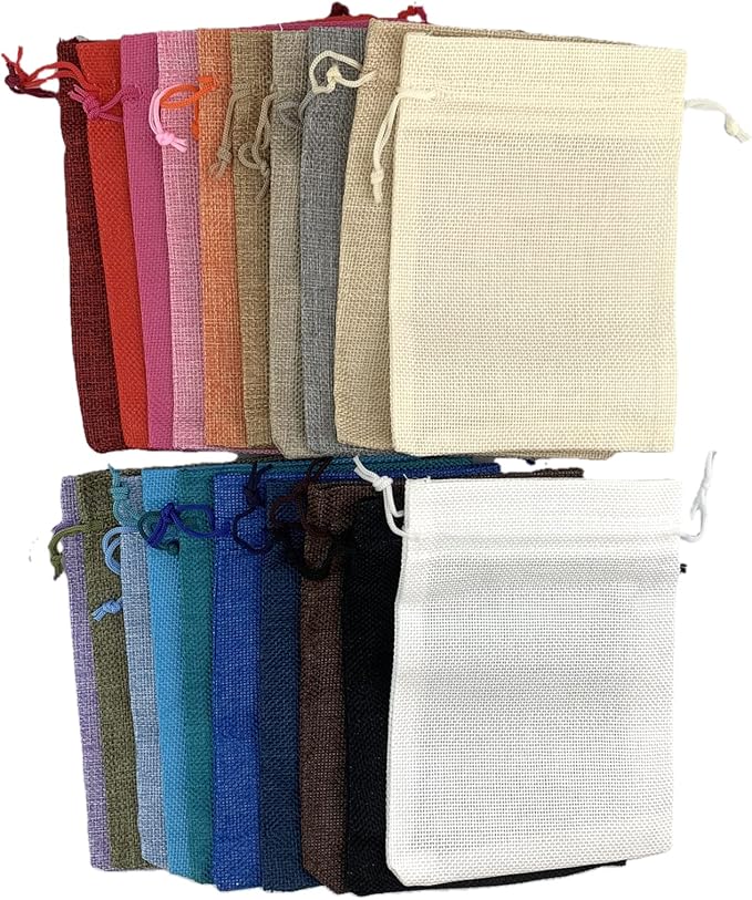 Palmhomee Pack of 20 Burlap Gift Bags - Image 2