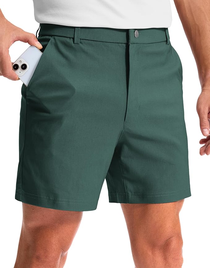 G Gradual Men's Golf Dress Shorts 5"/ 7"/ 9" Stretch Casual Work Flat Front Shorts for Men with 3 Pockets Quick Dry