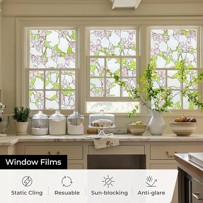 3D Stained Glass Window Film, Decorative Window Privacy Film - Image 3