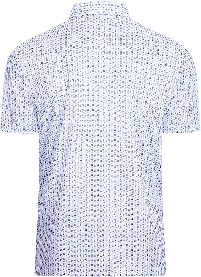 Damipow Premium Golf Shirts for Men Dry Fit Performance Polo Short Sleeve Collared Shirt