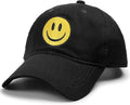Smile Face Baseball Cap for Women Men Cute Baseball Caps Unstructured Cotton Dad Hat