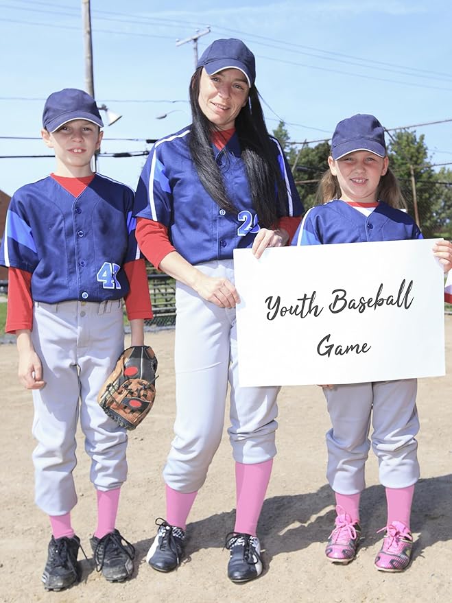 Baseball Socks and Belt Combo Set Cotton Boys Adjustable Baseball Softball Socks and Belt for Boys Girls