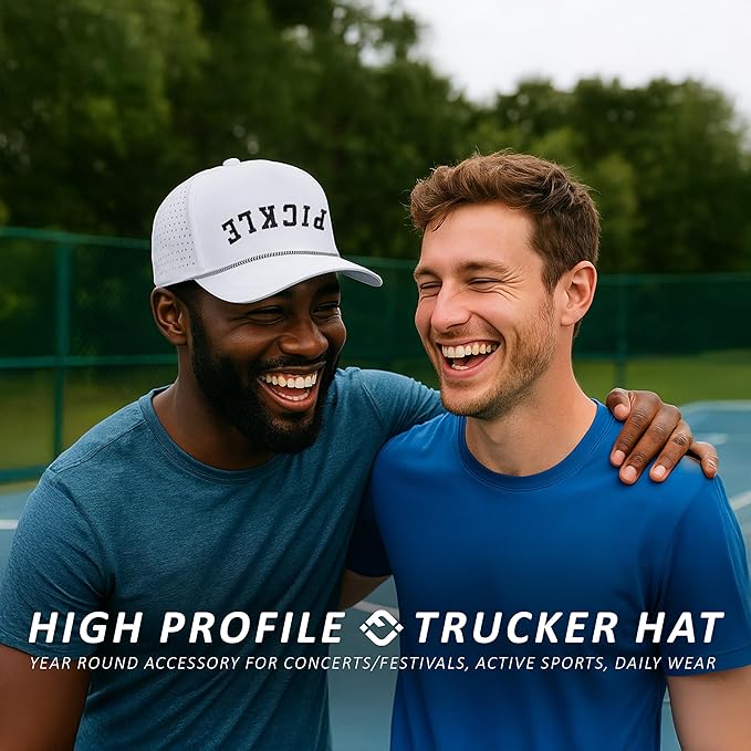 Funky Junque Performance Waterproof Golf Rope Hat – Cool Breathable Workout 5 Panel Snapback Cap for Men