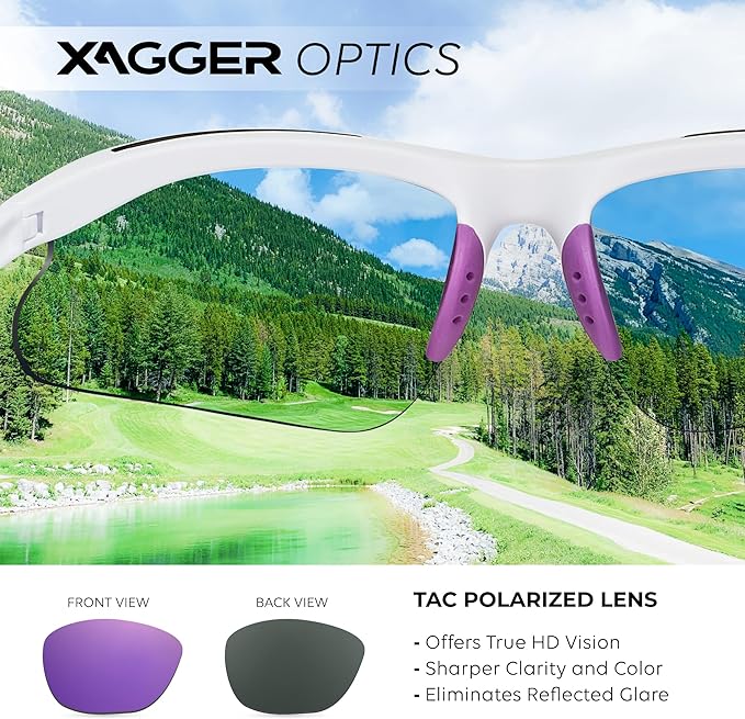 Xagger Kids Youth Polarized Sports Sunglasses for Boys Girls Baseball Softball Glasses TR90 Frame