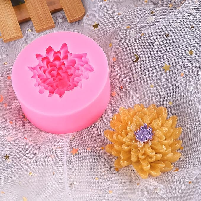 Chrysanthemum Flower Silicone Soap Mold Candle Mold Fondant Chocolate Cake - Image 5