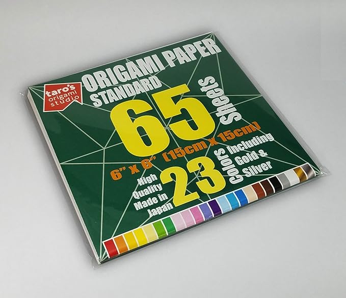 Standard 6 Inch One Sided 23 Colors 65 Sheets Square Easy Fold Premium Japanese - Image 3