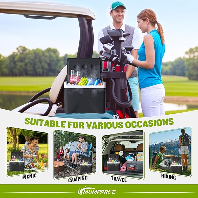 Golf Cart Cooler Fits Club Car Precedent Tempo Onward, Club Car Precedent Ice Chest with Mounting Bracket Kit, 48 Hours Cooling Cooler, Universal 6L Large Capacity Ice Chest OEM#102588101