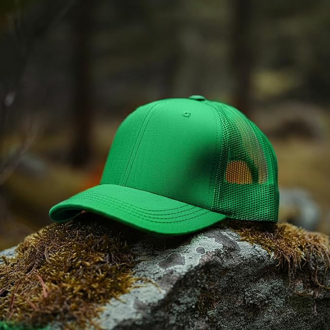 Falari Trucker Hat Baseball Cap Structured Plain Design 6 Panel, Adjustable Size