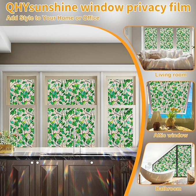 Window Privacy Film Stain Glass Window Film Rainbow Window Film Window clings - Image 6
