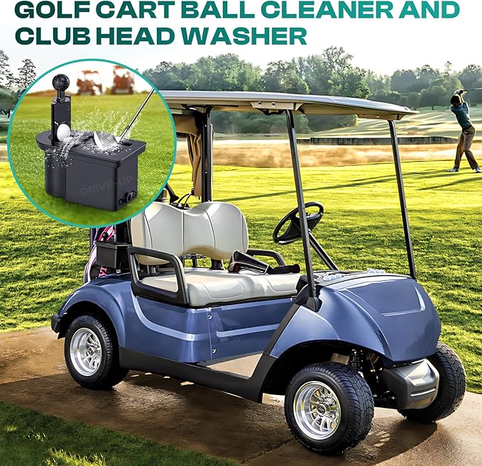 DRIVE UP Golf Cart Ball Washer and Club Cleaner Kit, Golf Ball Cleaner and Golf Club Washer, Suitable for Club Car DS, Yamaha G29, EZGO TXT PDS DCS Gas and Electric Golf Carts, OEM 603836