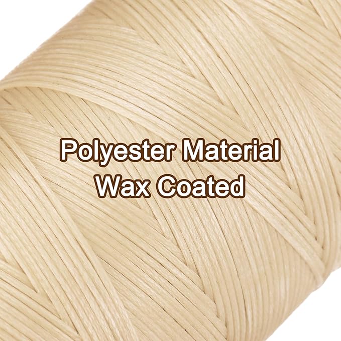 uxcell 150D 0.8mm Flat Waxed Thread 284 Yards Polyester Leather Sewing Waxed - Image 4