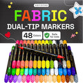 ARTISTRO 48 Dual-Tip Fabric Markers by ARTISTRO