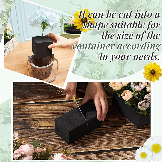 Lallisa 4 Pcs Reusable Floral Foam Blocks Water Weather Resistant Dry Floral - Image 6
