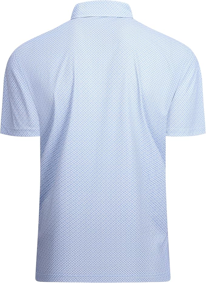 Damipow Premium Golf Shirts for Men Dry Fit Performance Polo Short Sleeve Collared Shirt