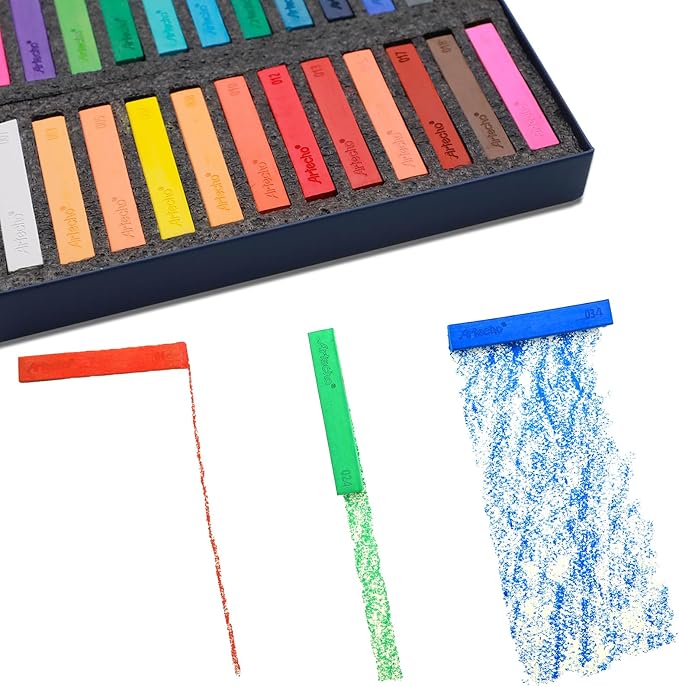 Artecho 24pcs Soft Pastels, Square Chalk - Image 3