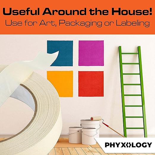 No-Residue 1 Inch, 60 Yard Masking Tape 6 Pk. Easy-Tear, Pro-Grade Removable - Image 5