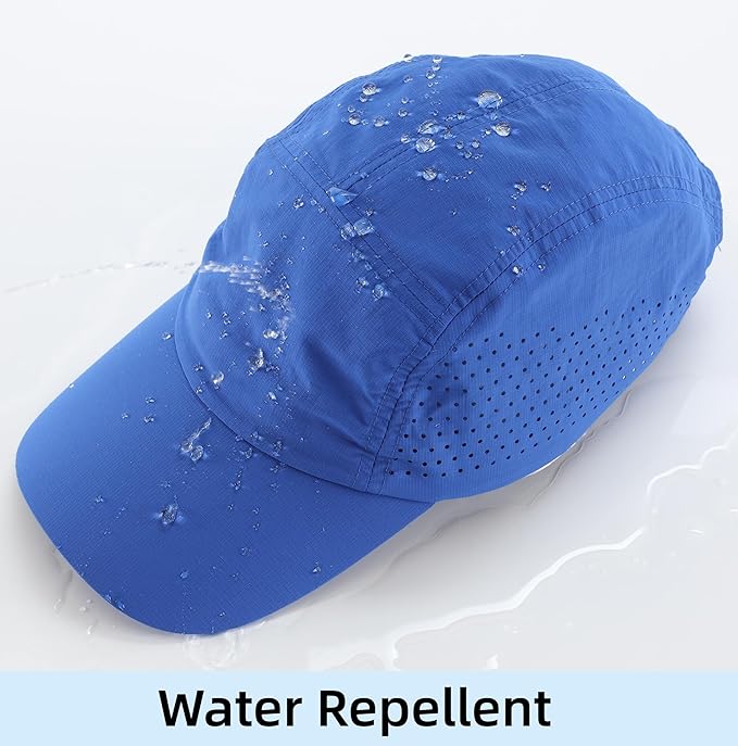Connectyle Men's Breathable Run Hat Quick Dry Reflective Sport Cap Adjustable Lightweight Baseball Hat Unstructured Design