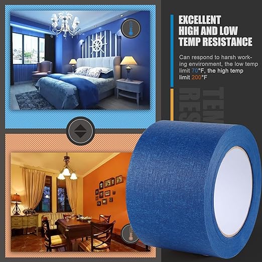 Lichamp Wide Masking Tape 3 inches, 1 Pack Blue Painters Tape Blue Masking Paper - Image 4