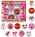 Oji Moji Emoticon Golf Ball Set Love Series, Valentine's Day Gift, 12-Pack Novelty Gift, Golf Gift for Men, Dads, Women, Kids, Golfing Accessories