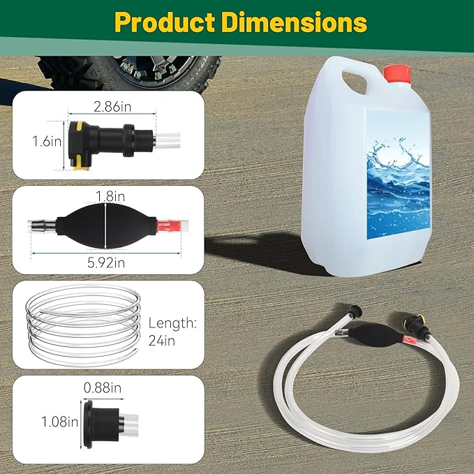 Golf Cart Water Filler for Trojan HydroLink Watering System, Golf Cart Hand Water Pump Supply for Flow Rite Pro Fill Watering System, Squeeze Bulb Hand Pump for RV or Golf Cart