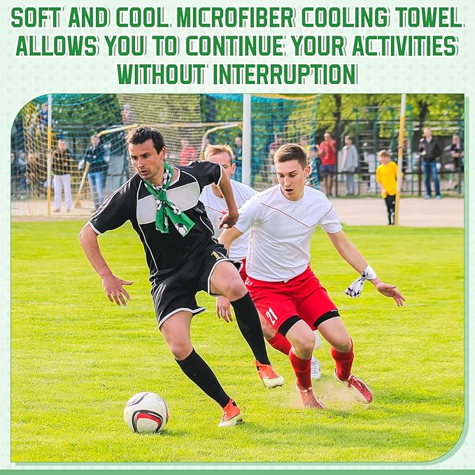 FuWeave 12 Pcs Sports Cooling Towels Baseball Basketball Softball Breathable Soccer Football Volleyball Microfiber Ice Towel Fast Drying for Party Favors Team Gift (White,40 x 12 Inch)