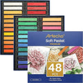 Artecho 48pcs Soft Pastels, 46 Colors Including 4 Fluorescent Colors, Extra by Artecho