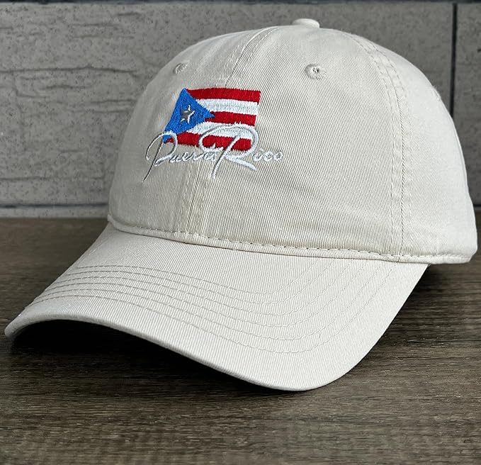 Puerto Rico Hats for Men and Women,Embroidered Dad Hat Adjustable Baseball Cap