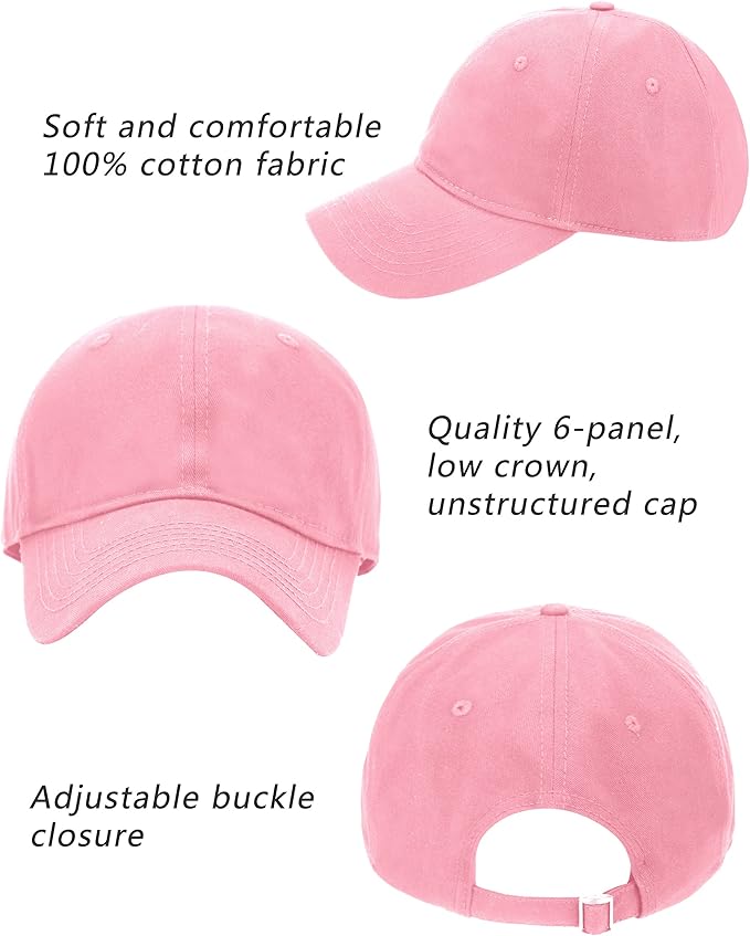 Oversize XXL Baseball Cap for Big Heads 23.6"-25.6", Extra Large Cotton Baseball Hat, Plus Size Unstructured Dad Hats