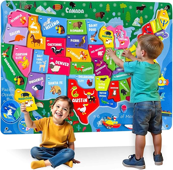 QUOKKA USA Felt Board for Kids 3-5 Years Old by QUOKKA